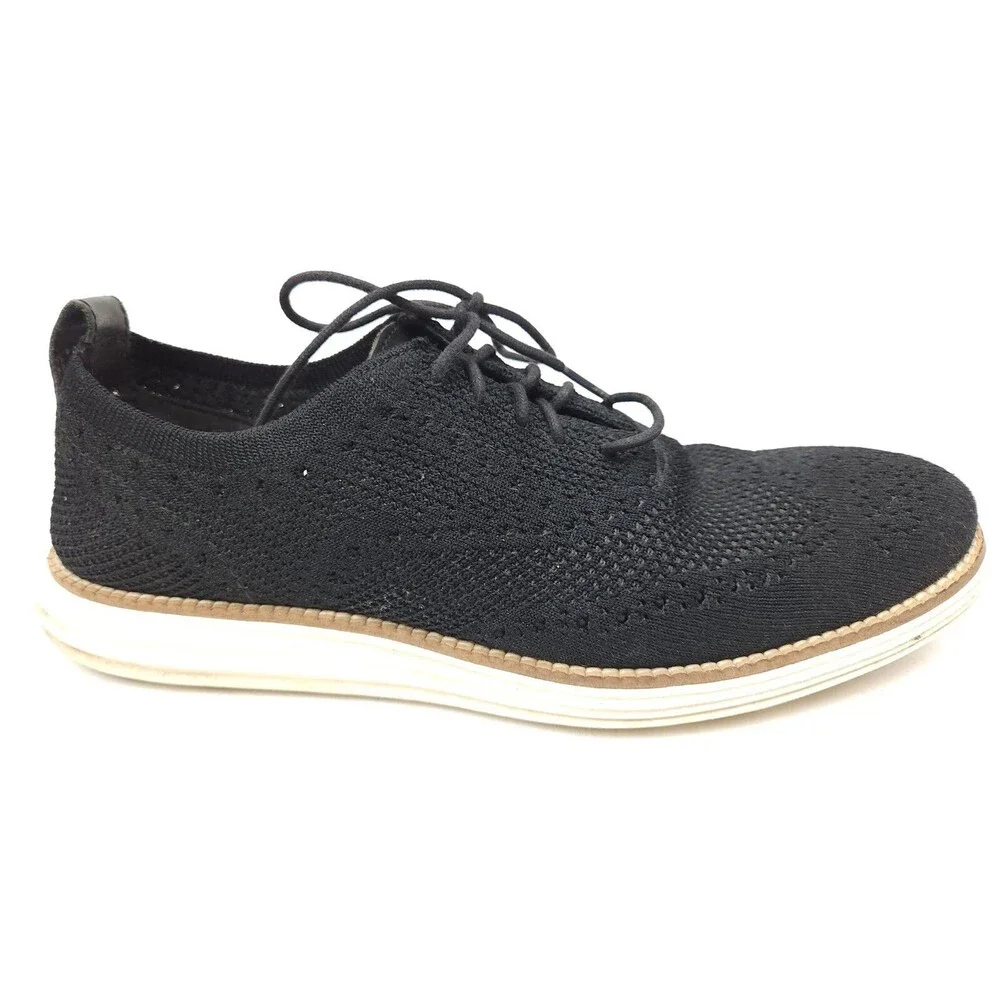 Cole Haan C27959 Grand OS Wingtip Men’s Size 8 M Oxfords Black Stitchlite